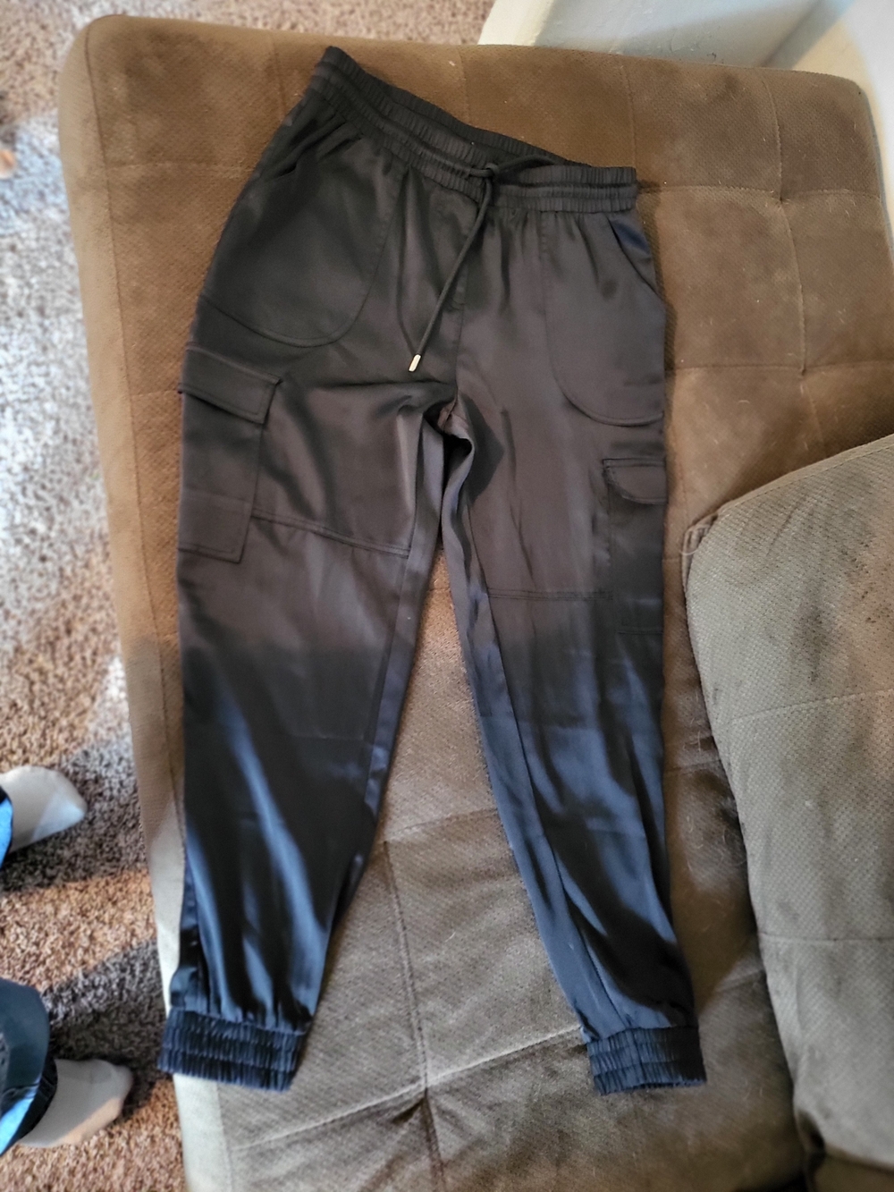 Jaclyn Smith Black Cargo Jogger Pants